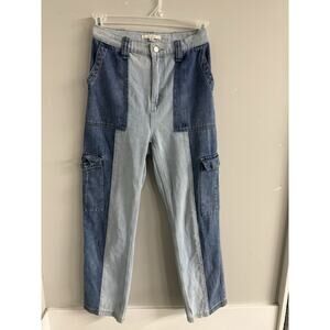 PacSun Womens Two-Tone '90s Boyfriend Carpenter Jeans Size 27